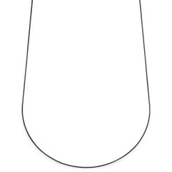 Essentials | 1 Mm Gunmetal Black Snake Chain Necklace