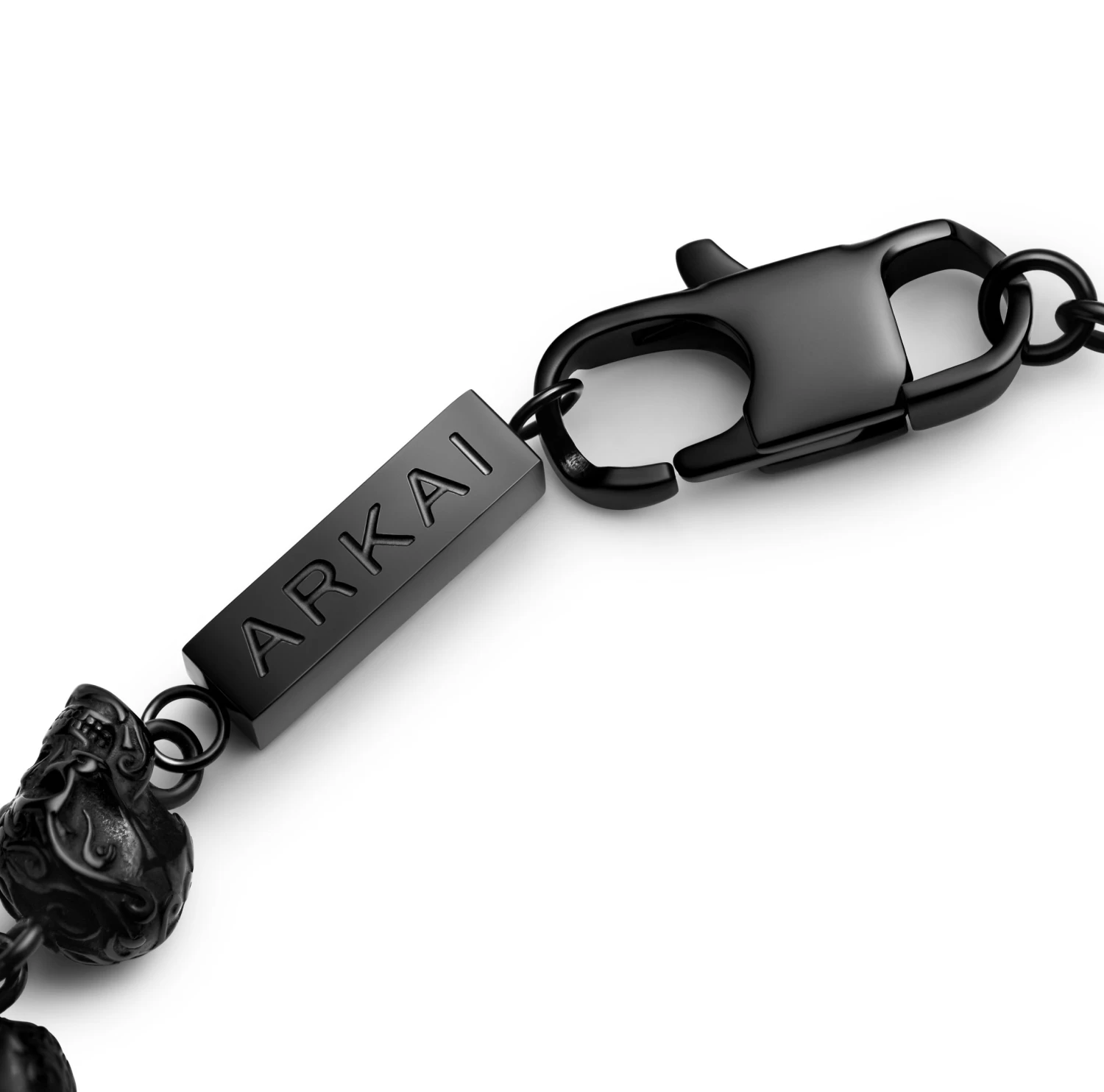 Rico | Black Stainless Steel Skull Bracelet - Image 3