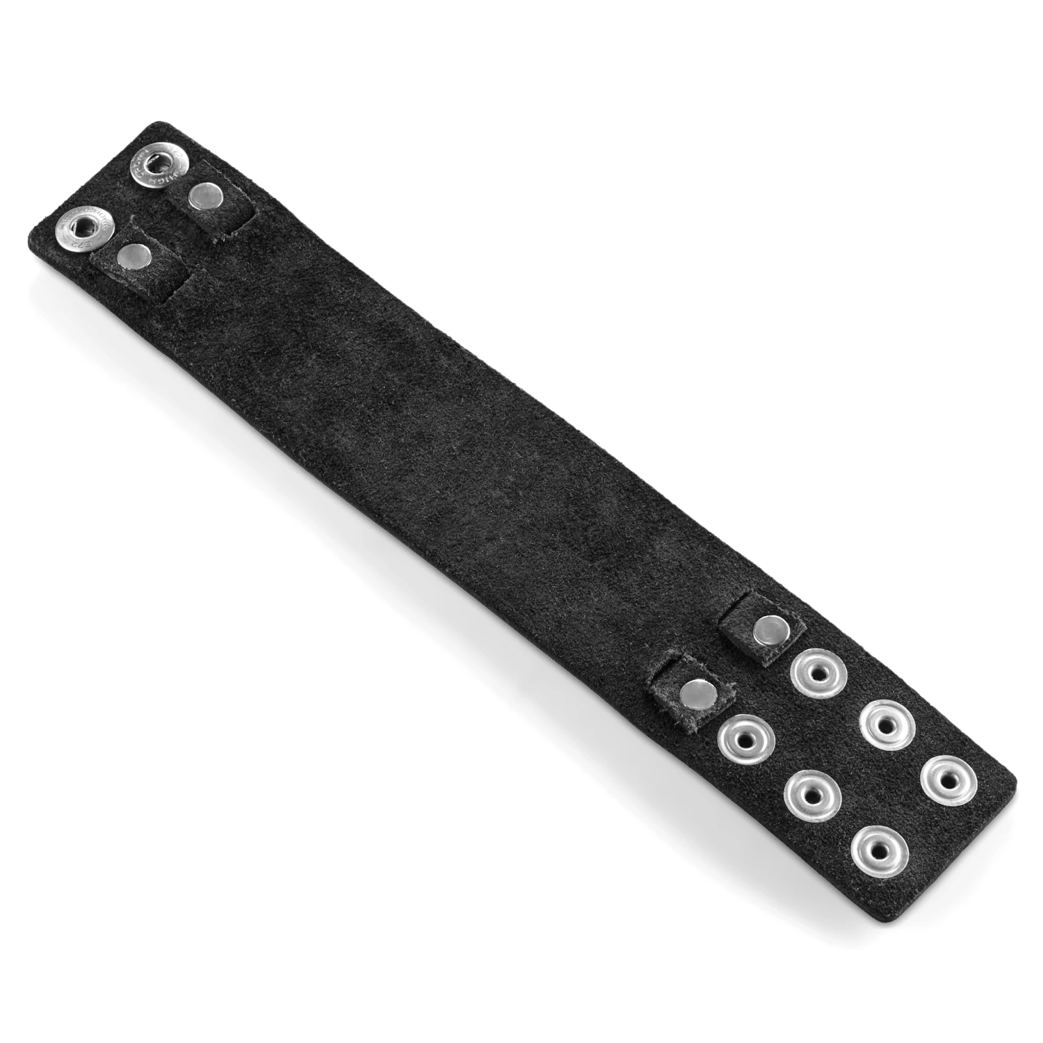 Gladius | Chunky Black Full Grain Buffalo Leather Bracelet - Image 6