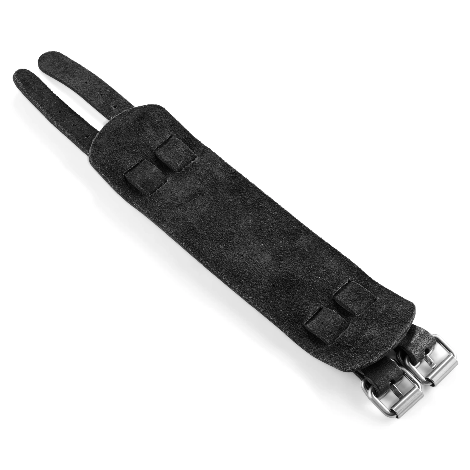 Gladius | Black Full Grain Buffalo Leather Buckle Bracelet - Image 5