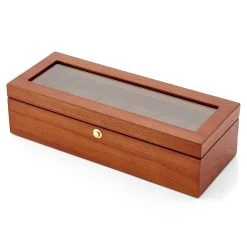 Brown Ash Wood Watch Case - 6 Watches