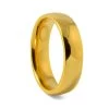 6 Mm Gold-Tone Titanium Classic Ring