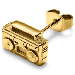 Jaygee | Gold-tone Radio Stud Earring