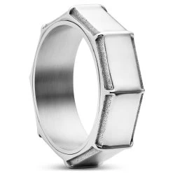Pearce | 8 Mm Silver-Tone Stainless Steel Torque Ring