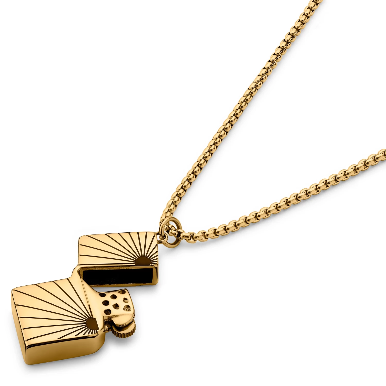 Egan | Gold-Tone Lighter Box Chain Necklace - Image 4