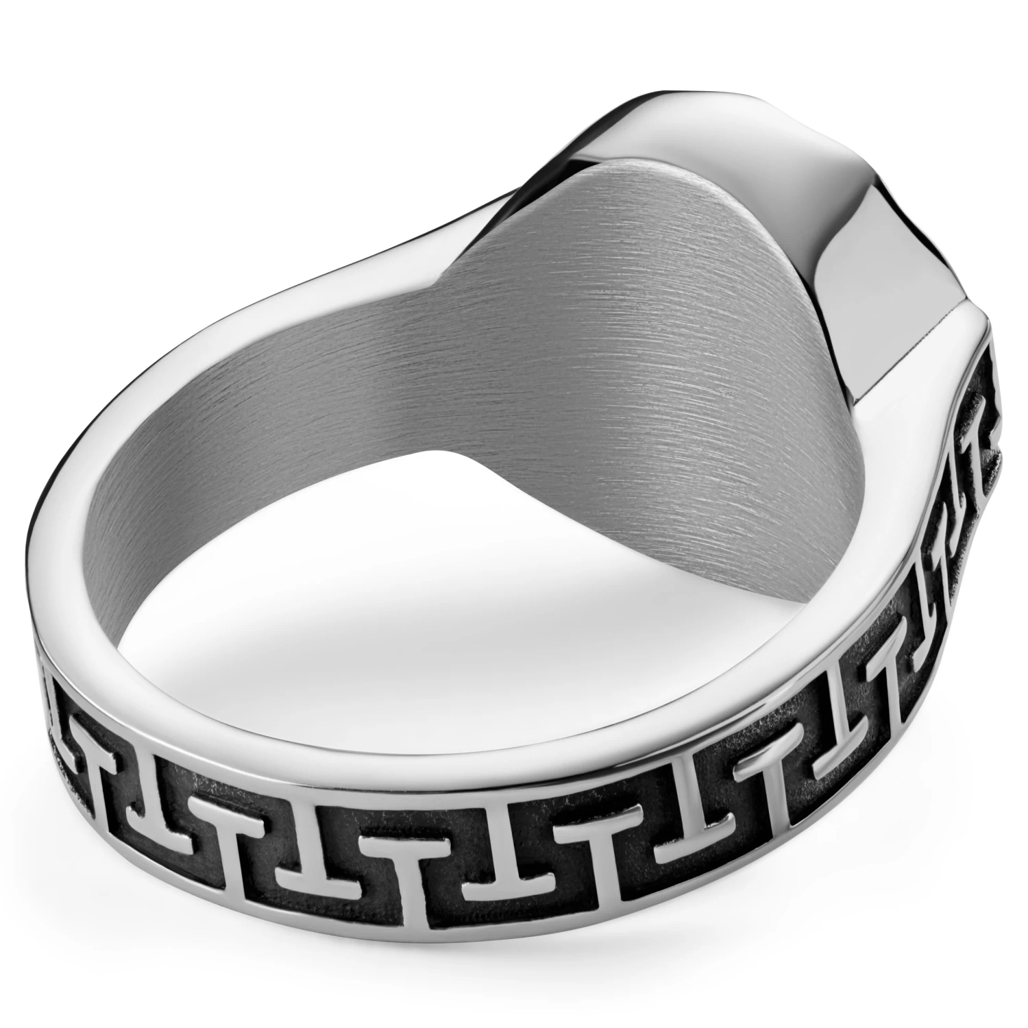 Atlantis | Onyx Stainless Steel Signet Ring - Image 4