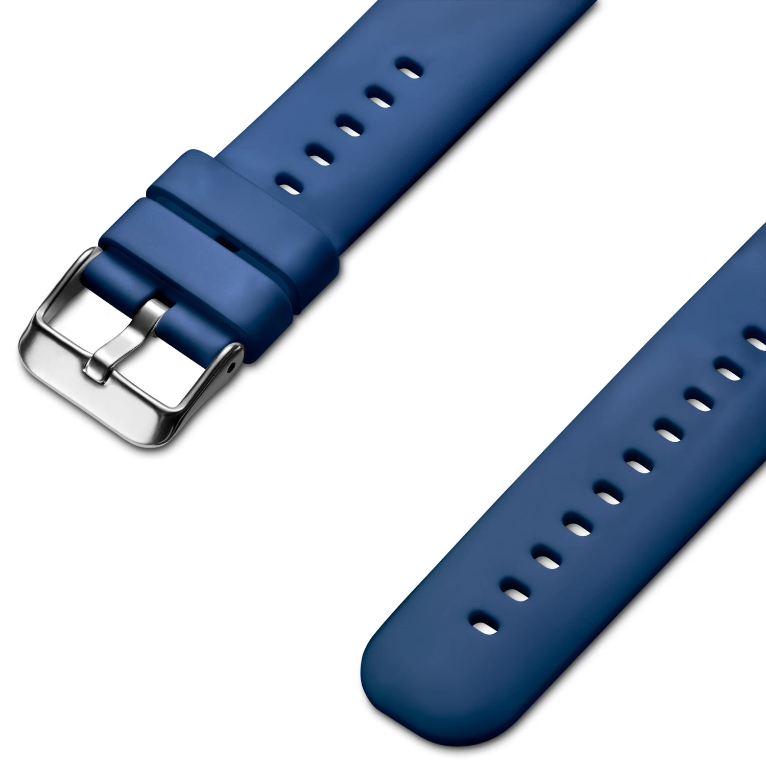 Blue 4/5" (20 Mm) Silicone Quick-release Watch Straps - Image 2