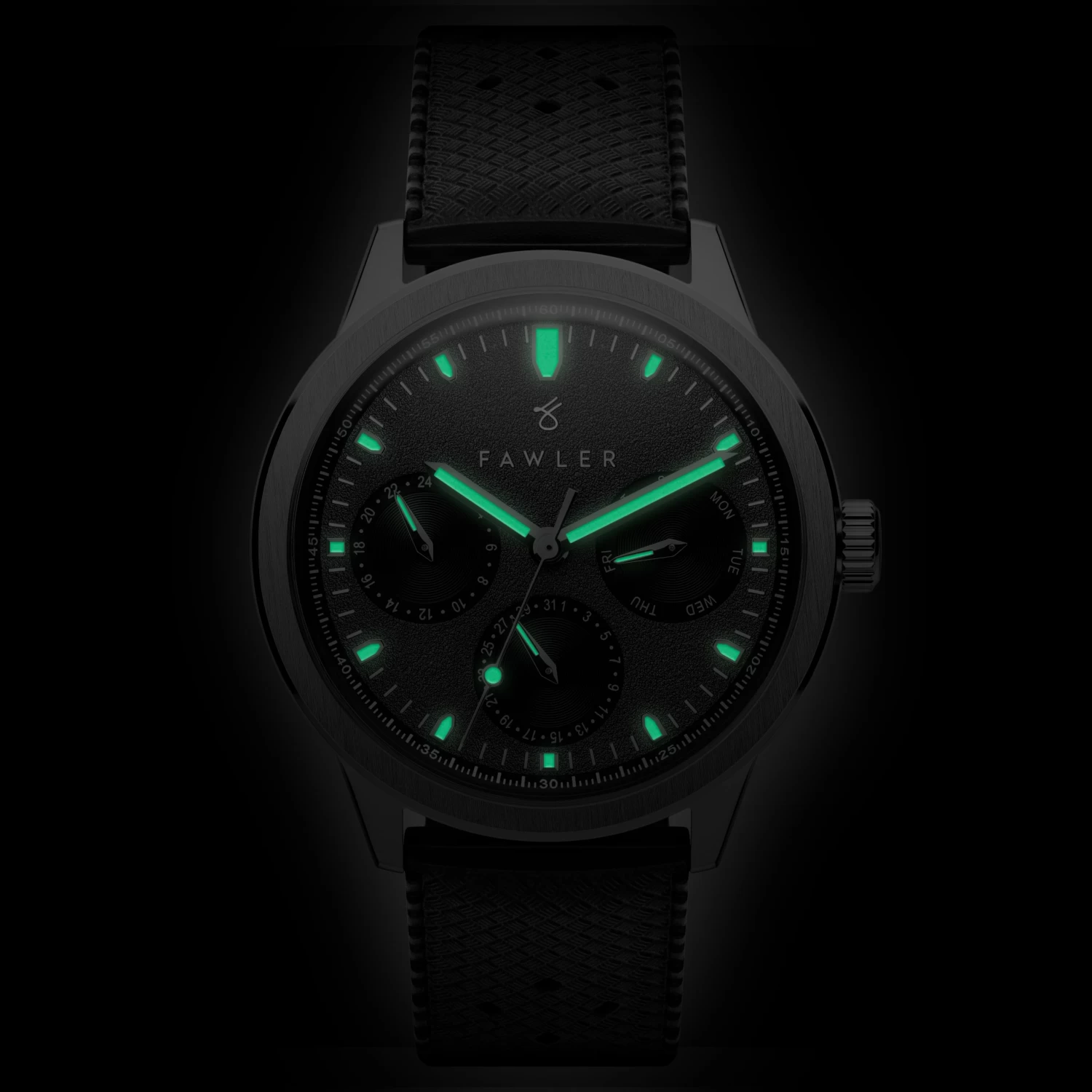 Fausto | Grey Stainless Steel Calendar Watch - Image 2