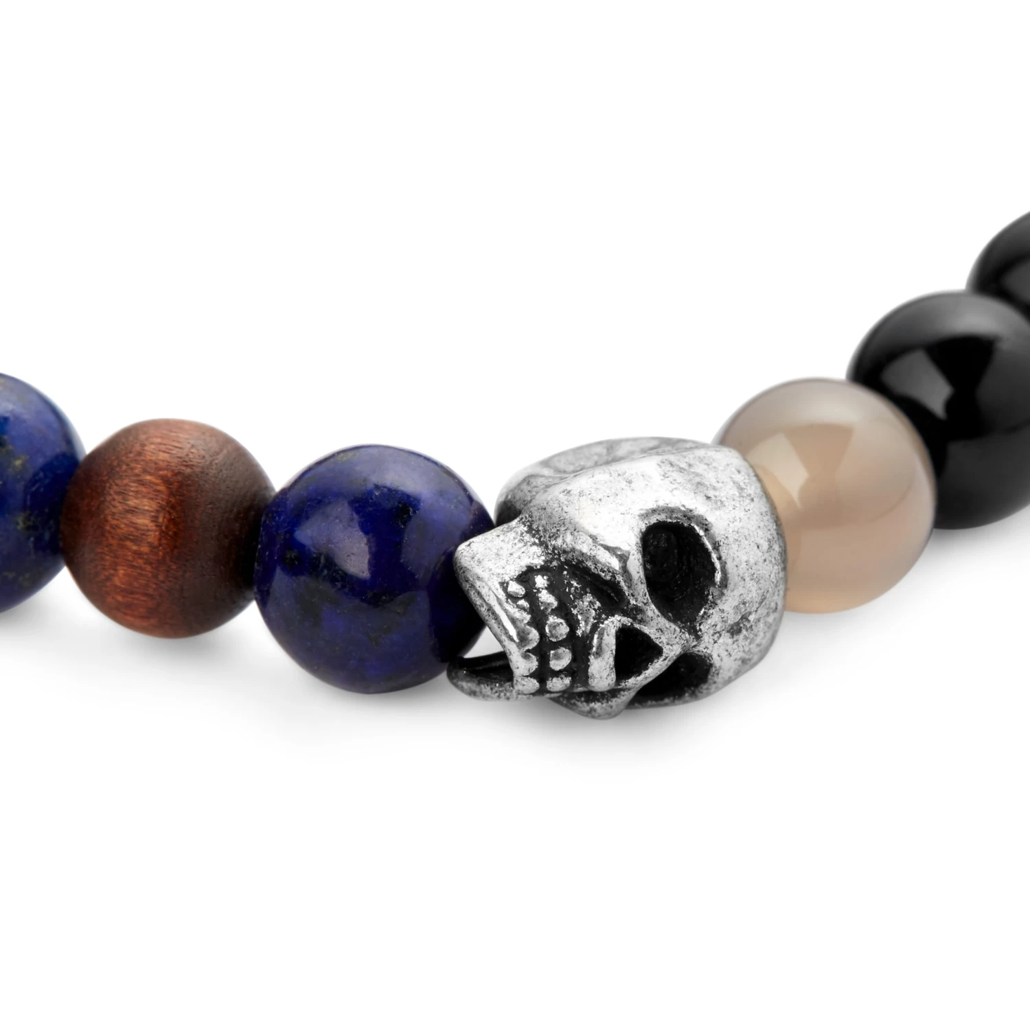 Wave | Lapis Lazuli, Onyx, Quartz & Wooden Bracelet - Image 5