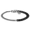 Amager | Silver-Tone & Gunmetal Stainless Steel Curb Chain Bracelet