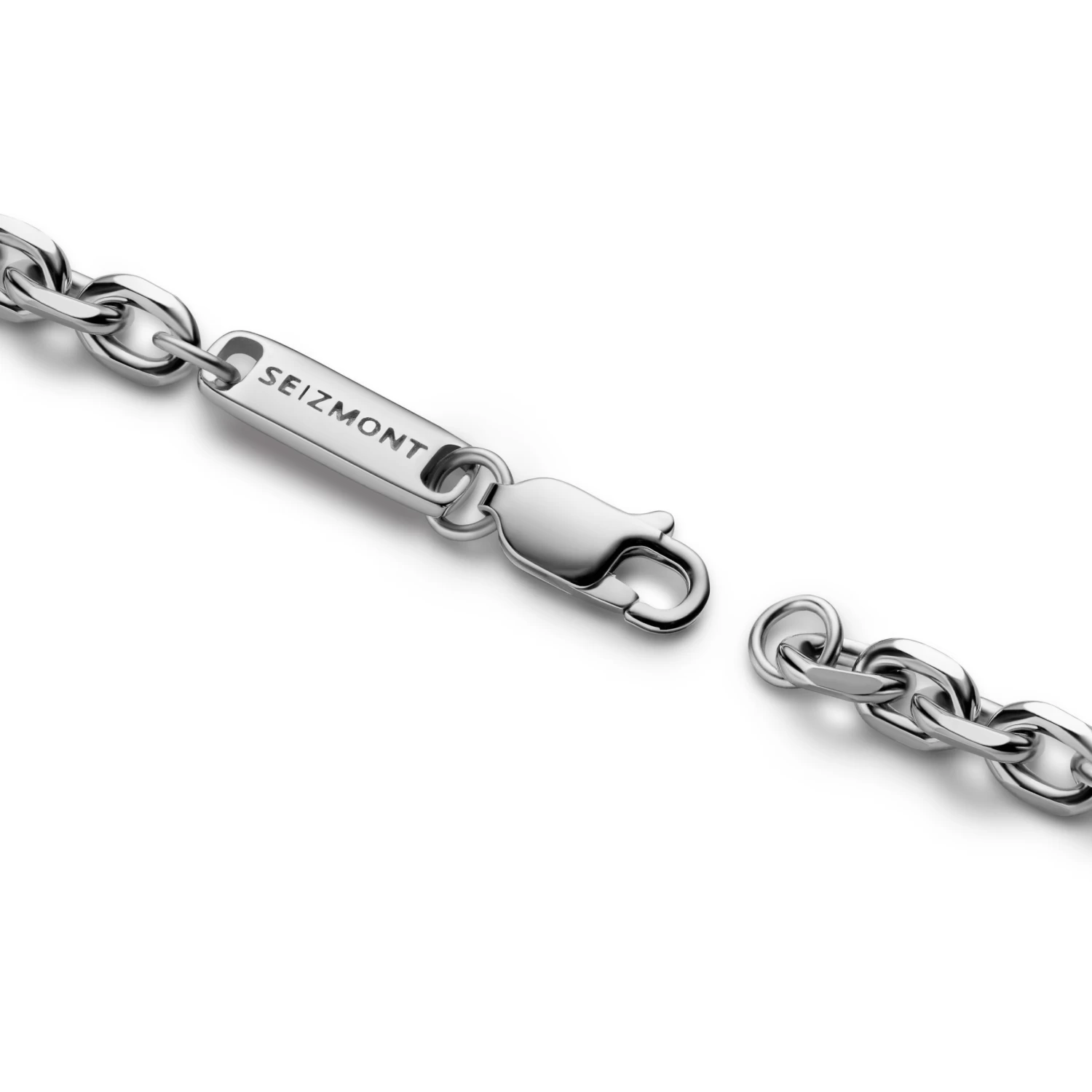 Argentia | 925s | 1/5" (4 Mm) Rhodium-Plated Sterling Silver Cable Chain Bracelet - Image 2