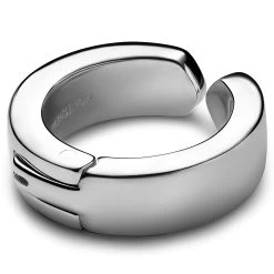 Argentia | 925s | Rhodium-Plated Sterling Silver Clip-on Hoop Earring