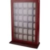 Lockable Velvet-Lined Bubinga Wood Watch Cabinet - 30 Watches