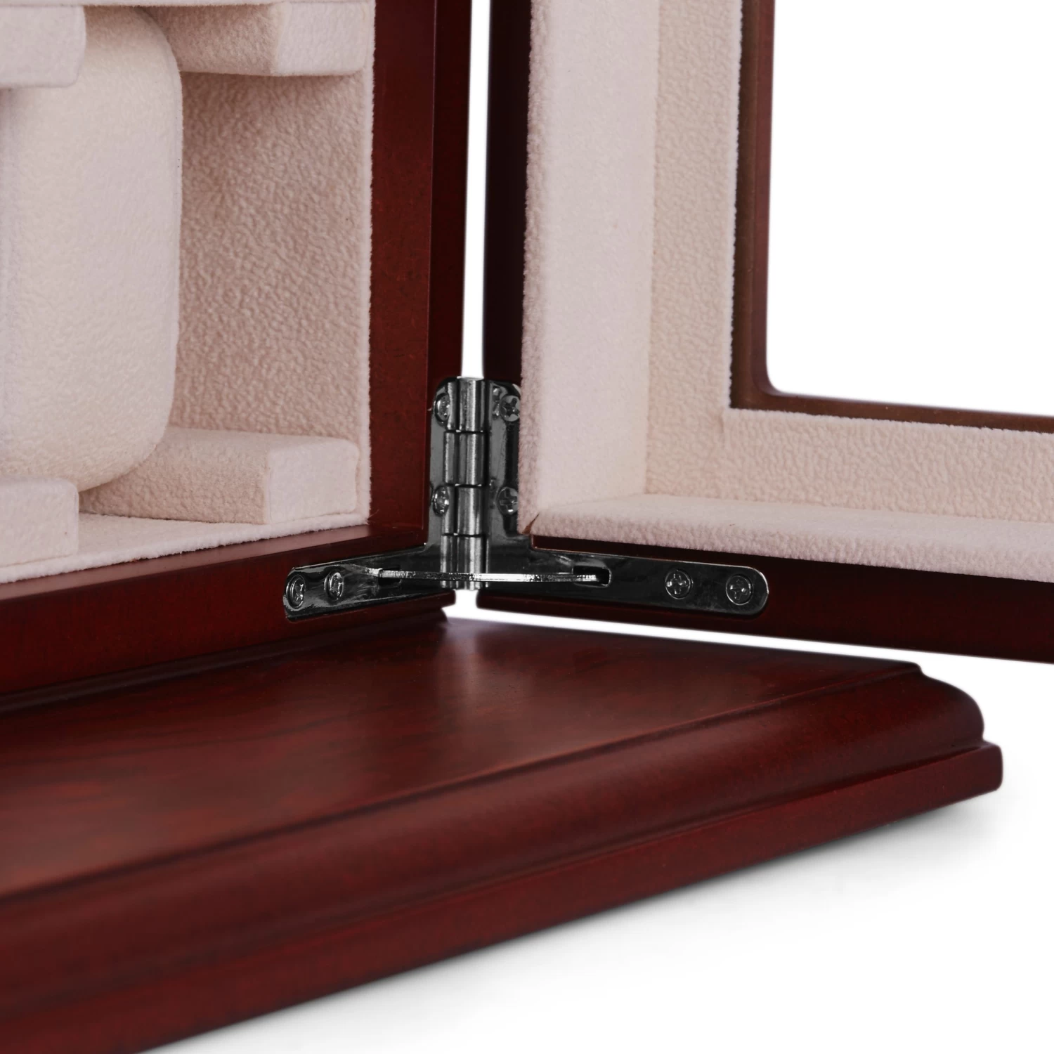 Lockable Bubinga Wood Velvet-Lined Watch Cabinet - 30 Watches - Image 10