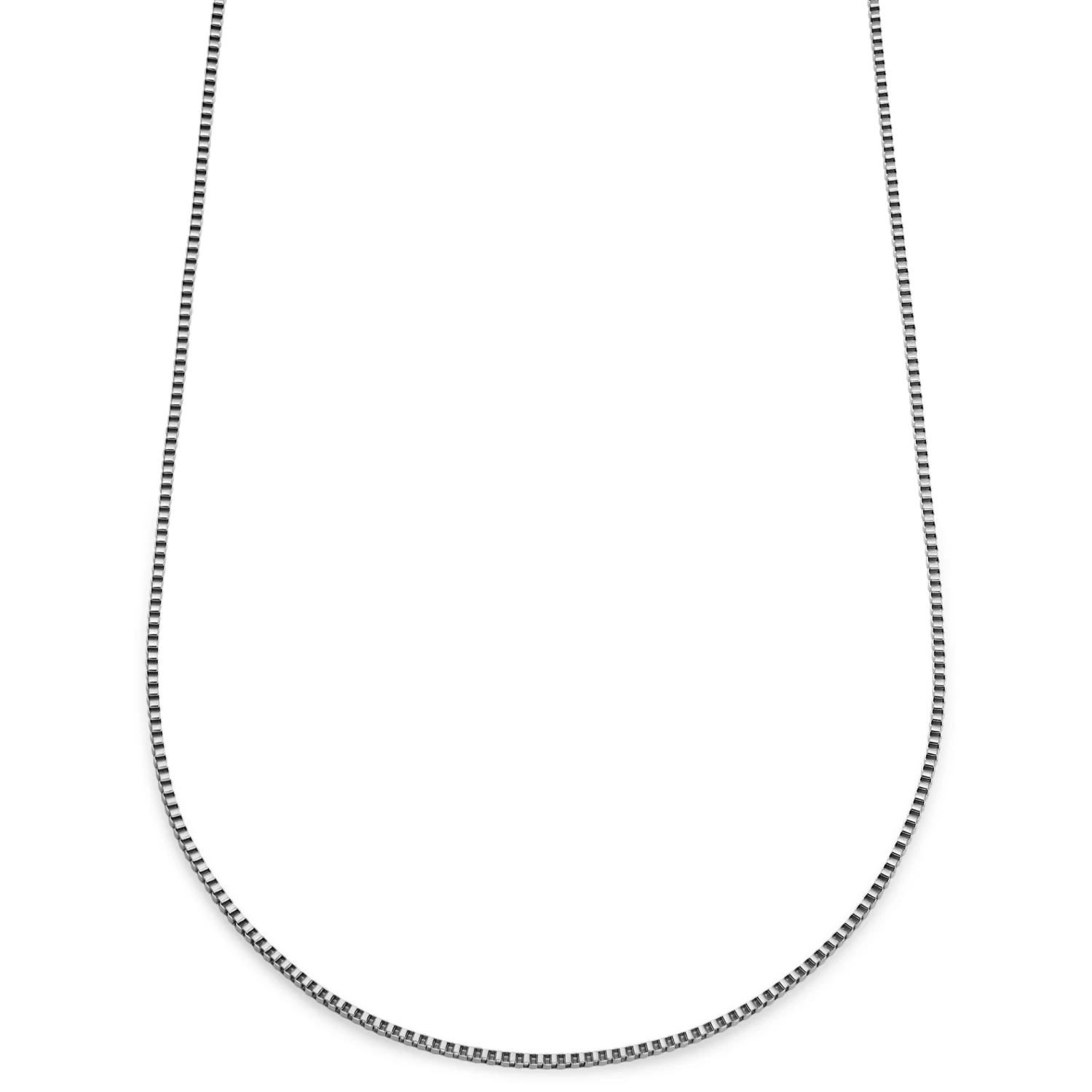 Essentials | 2 Mm Silver-Tone Square Box Chain Necklace
