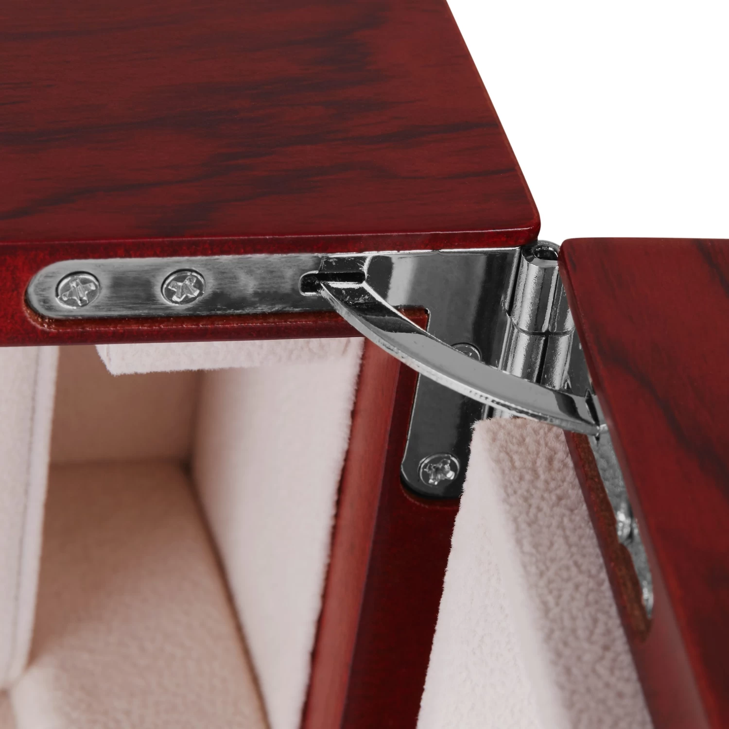 Lockable Bubinga Wood Velvet-Lined Watch Cabinet - 30 Watches - Image 5