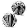 Satago | 1/4" (6 Mm) Black & White Stainless Steel Faux Plug Stud Earring