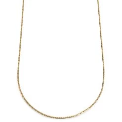 Essentials | 2 Mm Gold-Tone Rectangular Box Chain Necklace