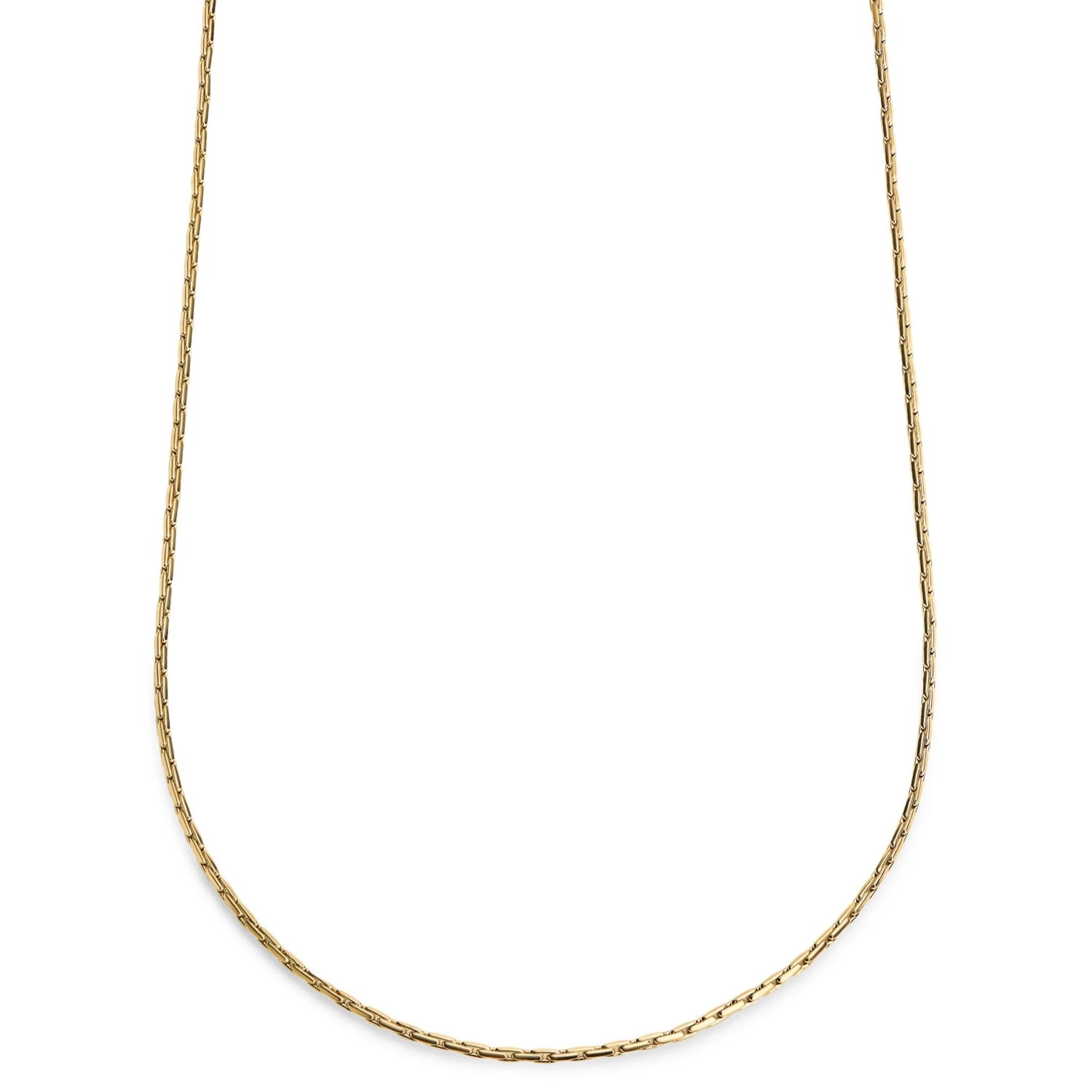 Essentials | 2 Mm Gold-Tone Rectangular Box Chain Necklace