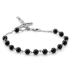 Varietas | Surgical Steel & Onyx Stone Bracelet