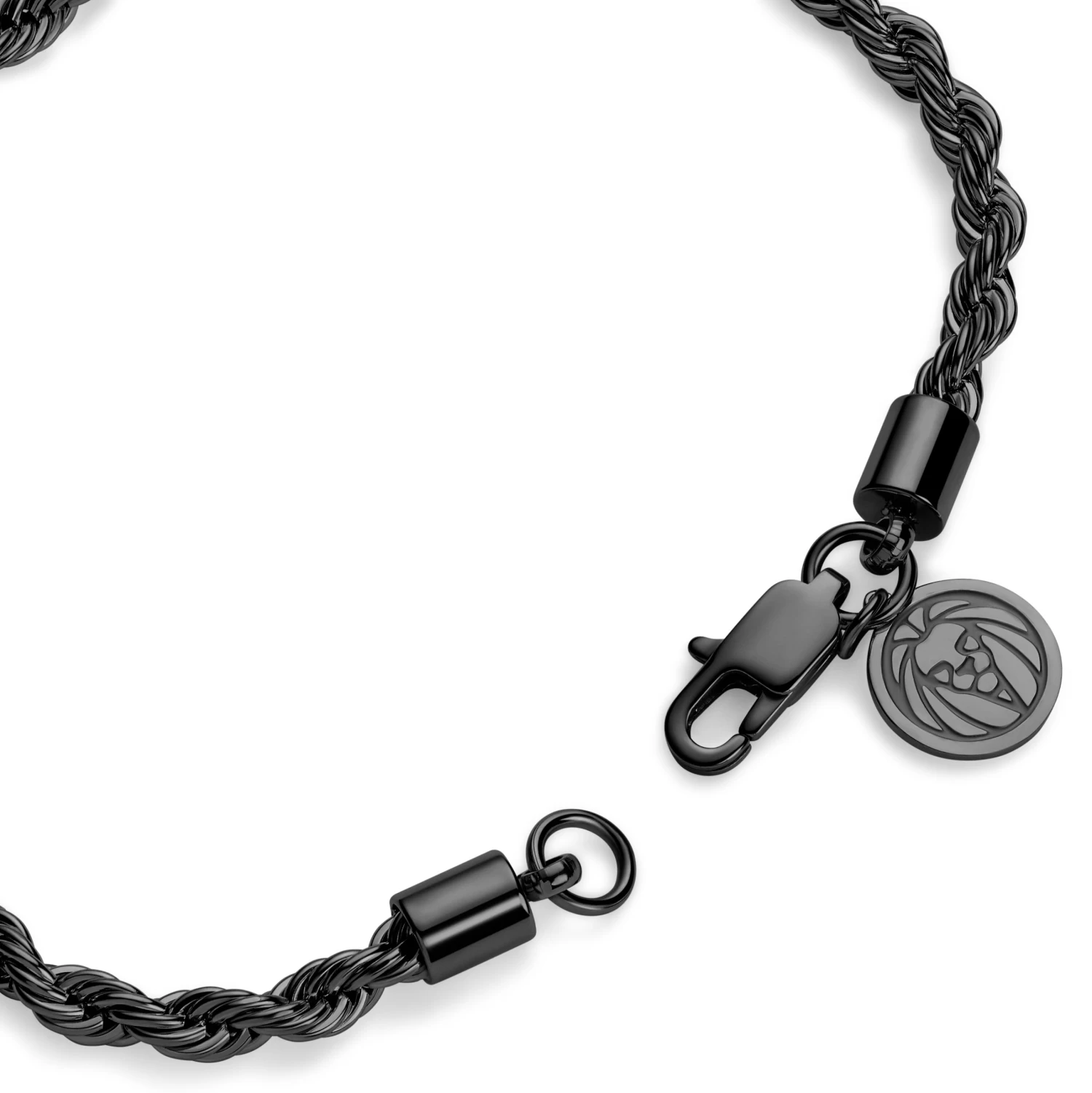 Essentials | 4 Mm Gunmetal Black Rope Chain Bracelet - Image 3