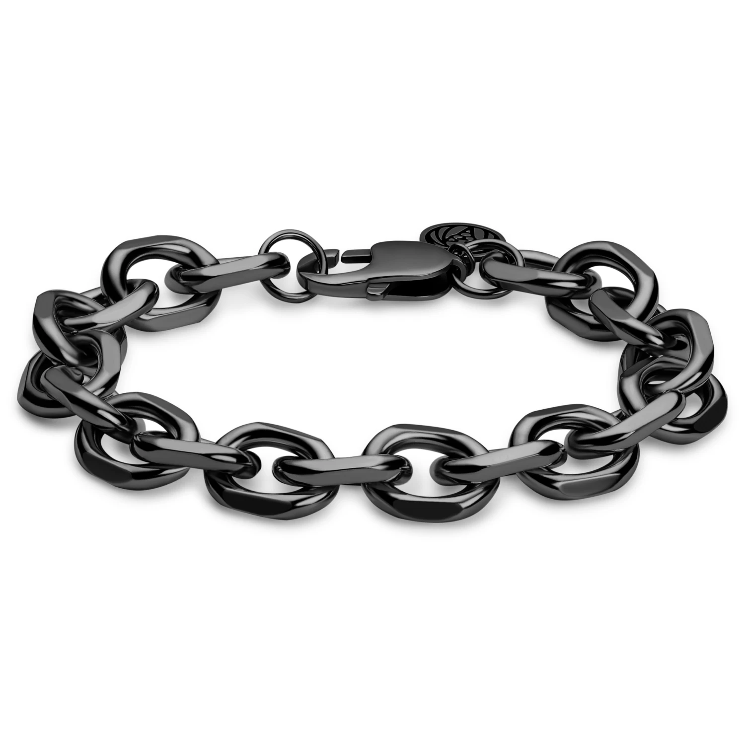 Essentials | 1/2β (12 Mm) Gunmetal Black Cable Chain Bracelet