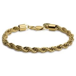 Essentials | 6 Mm Gold-Tone Rope Chain Bracelet