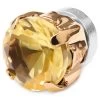 1/4" (6 Mm) Rose Gold-tone Yellow Crystal Magnetic Earring