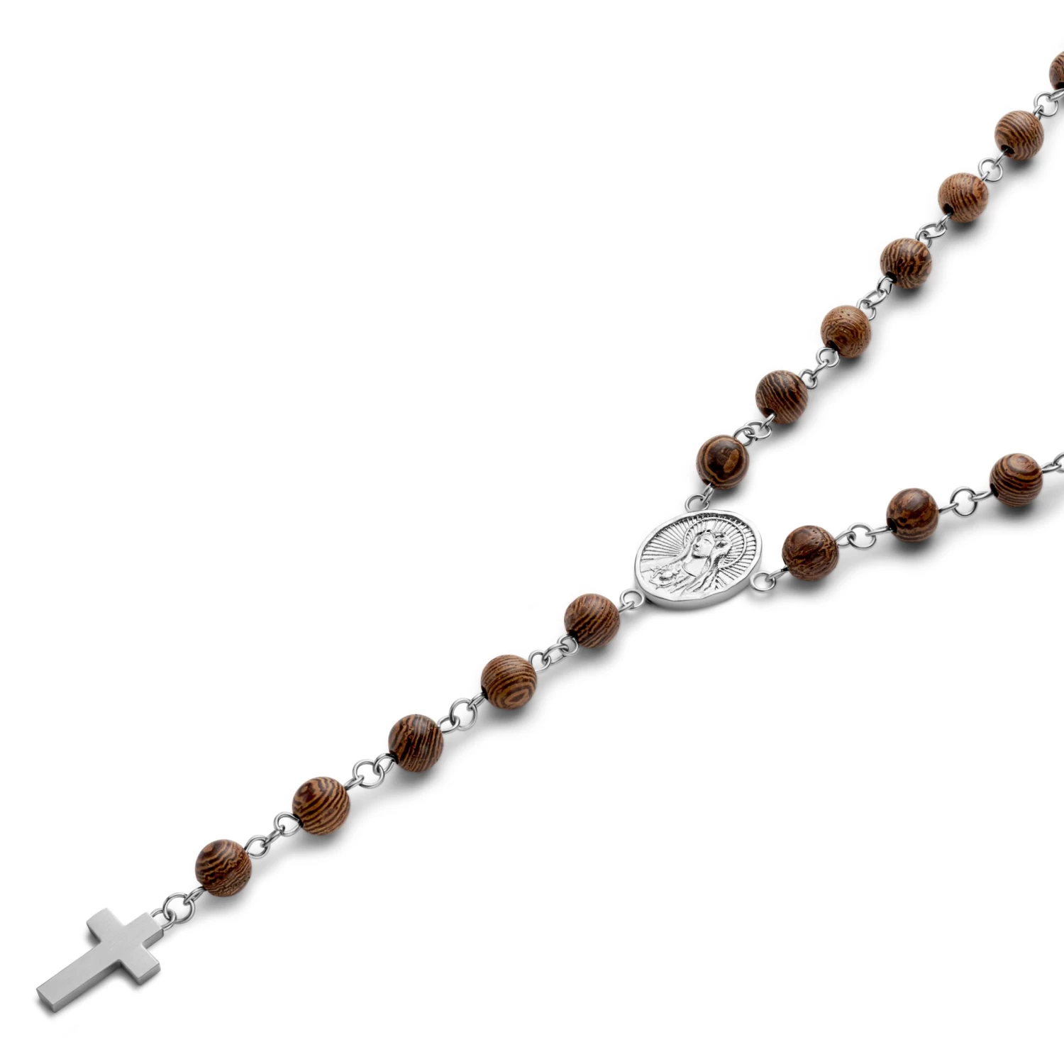 Varietas | Surgical Steel & Wood Bead Rosary - Image 2