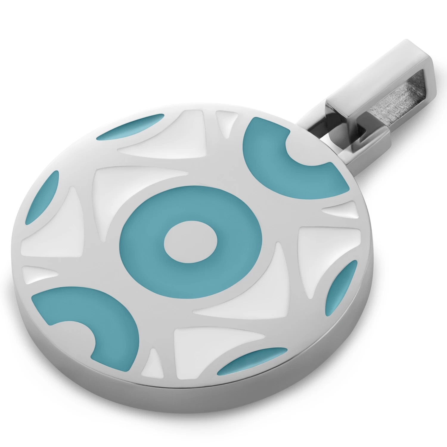 Evil Eye | Silver-tone Baby Blue Pendant - Image 2