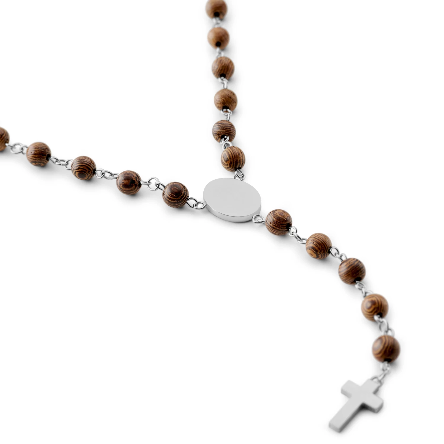 Varietas | Surgical Steel & Wood Bead Rosary - Image 3