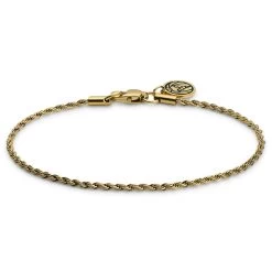 Essentials | 2 Mm Gold-Tone Rope Chain Bracelet