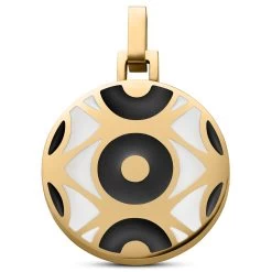 Evil Eye | Gold-tone Circle Pendant