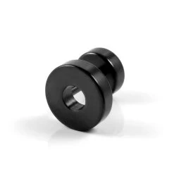8 Mm Black Stainless Steel Circle Stud Earring
