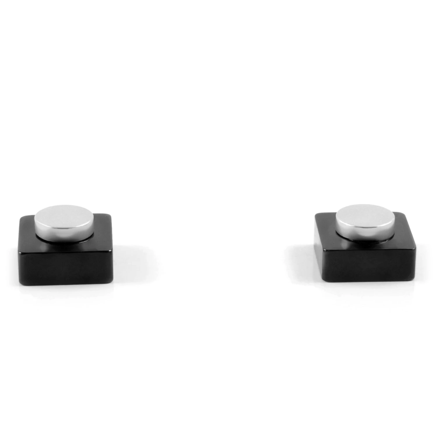 6 Mm Black Stainless Steel Square Magnetic Earring - Image 3