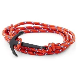 Red & Black Anchor Bracelet