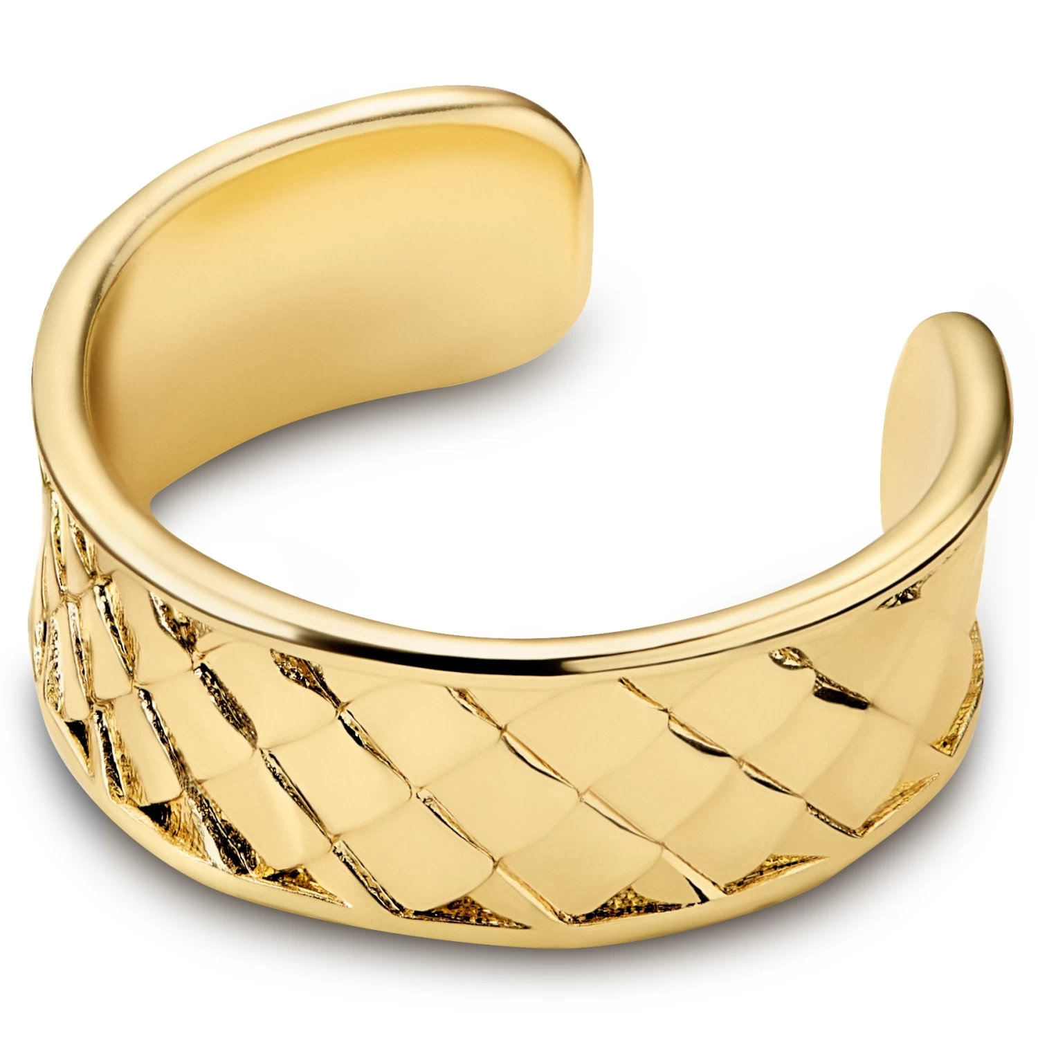 Helix | 1/4" (6 Mm) Gold-tone Scaled Ear Cuff