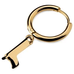 Fahrenheit | Gold-Tone Melting Initial L Hoop Earring