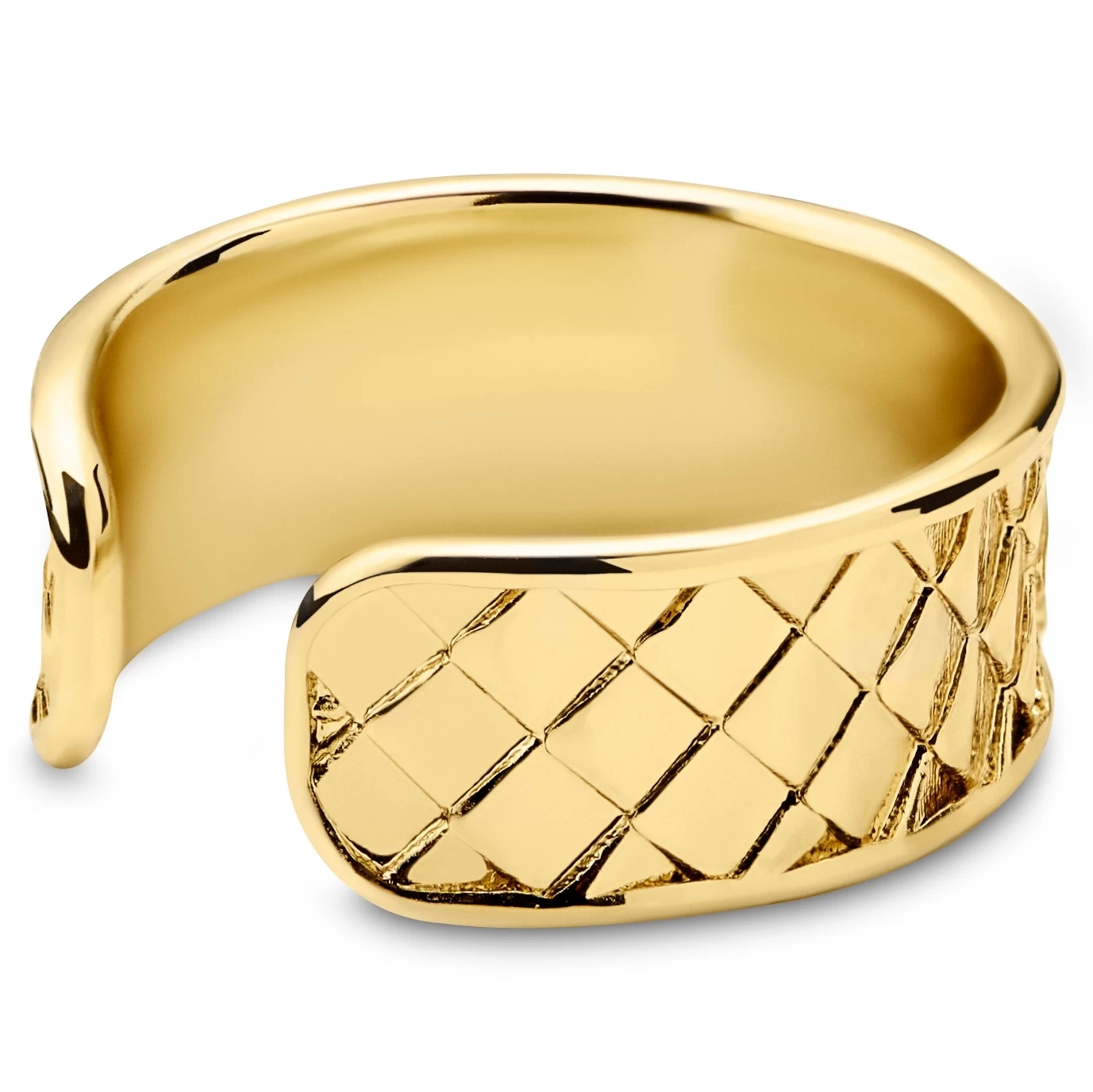 Helix | 1/4" (6 Mm) Gold-tone Scaled Ear Cuff - Image 2