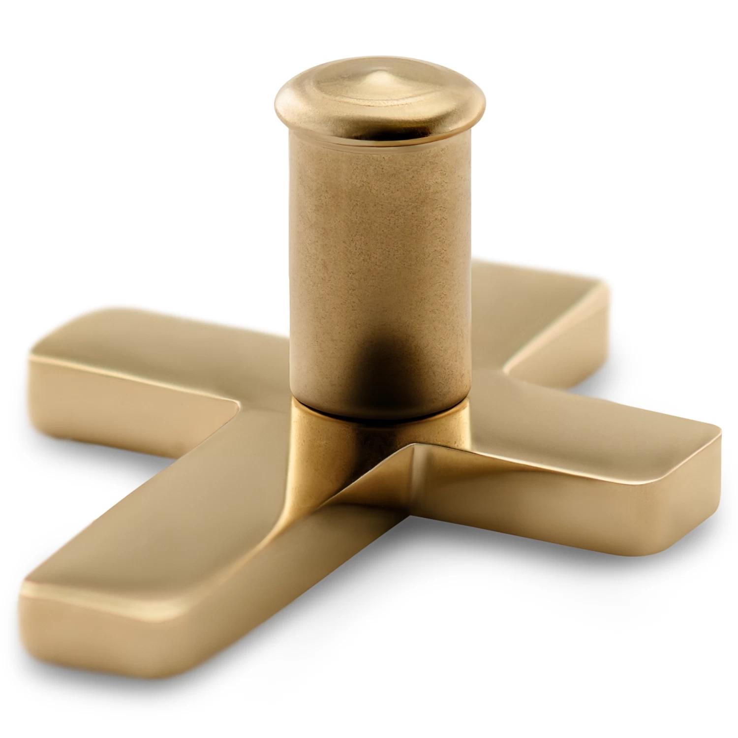 Gold-tone Stainless Steel Cross Watch Charm - Image 2