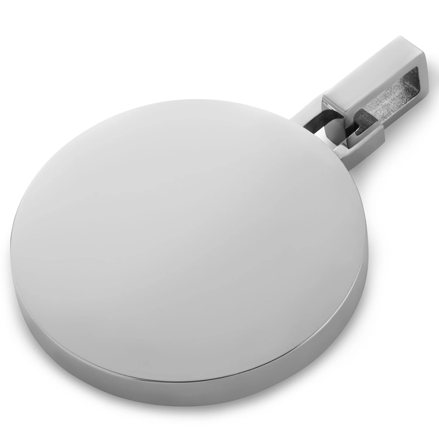 Evil Eye | Silver-tone Circle Dark Blue Pendant - Image 3