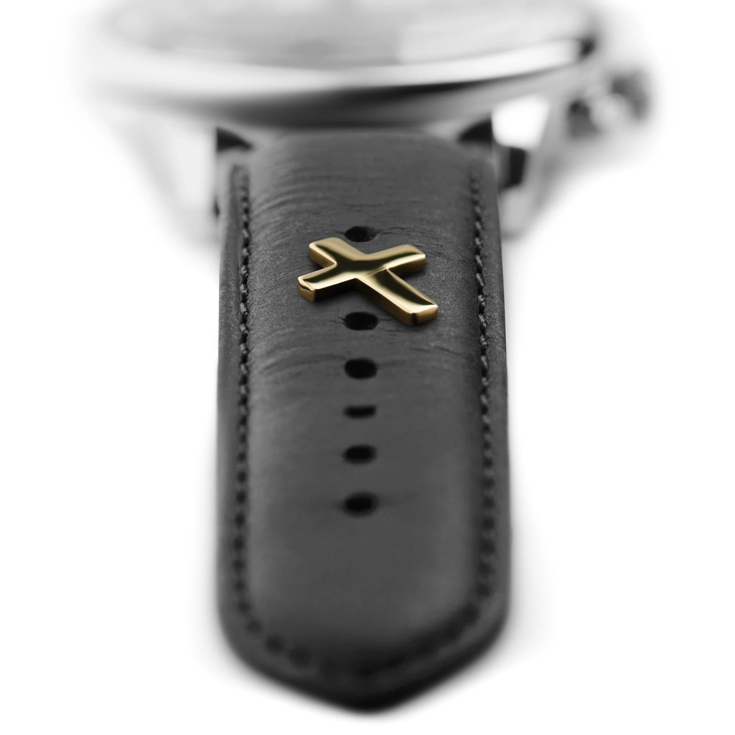 Gold-tone Stainless Steel Cross Watch Charm - Image 3