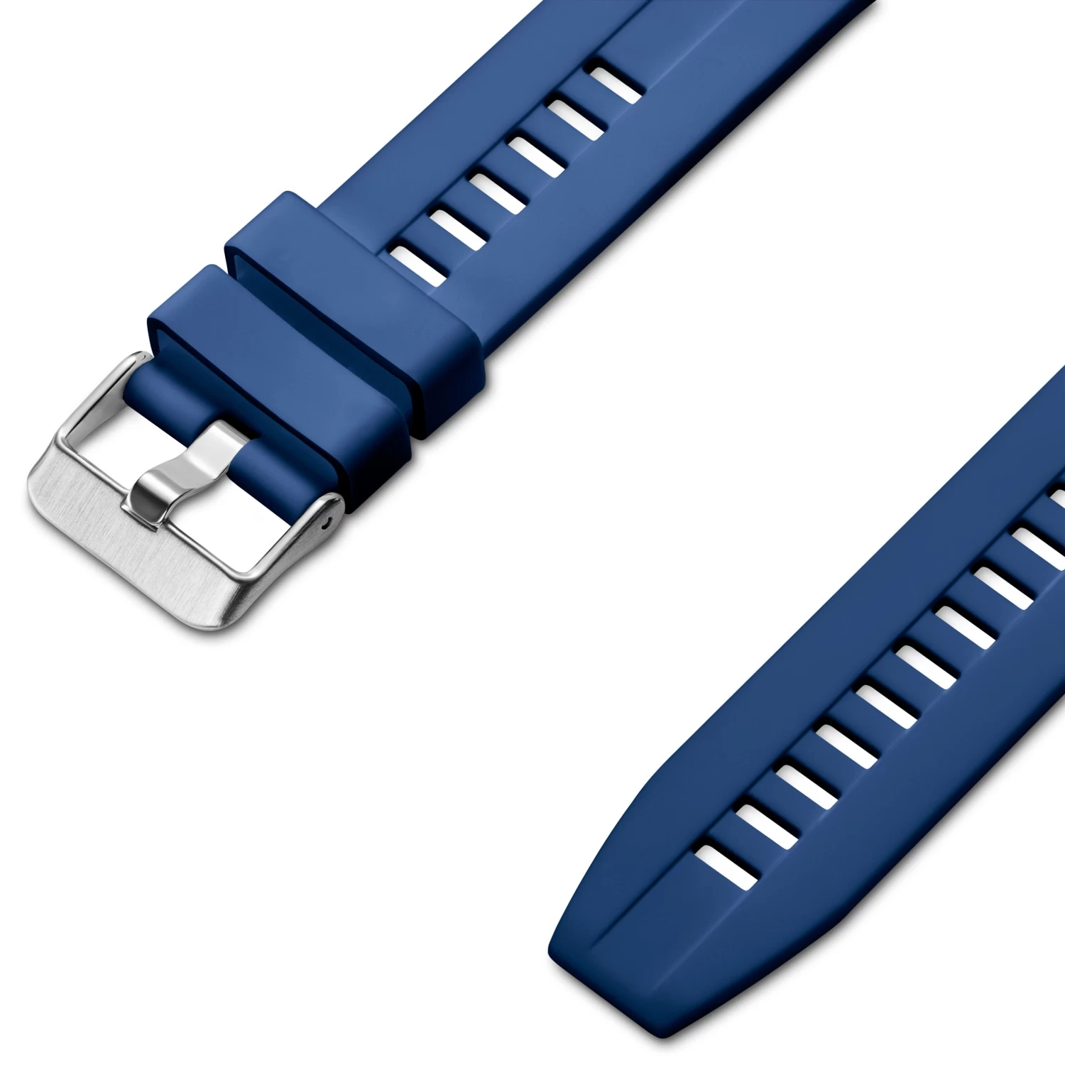 Blue 4/5" (20 Mm) Silicone Sports Watch Straps - Image 2