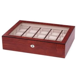 Bubinga Wood Watch Cabinet - 20 Watches