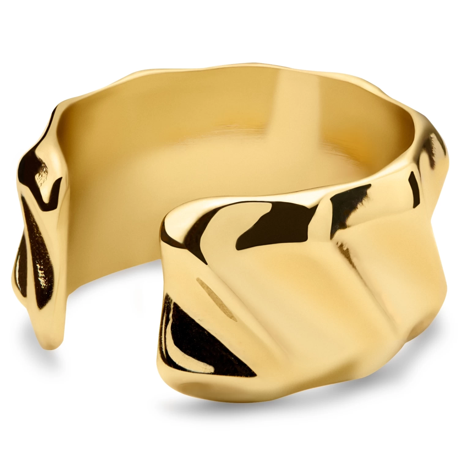 Helix | 1/3" (8 Mm) Gold-tone Contorted Ear Cuff - Image 2