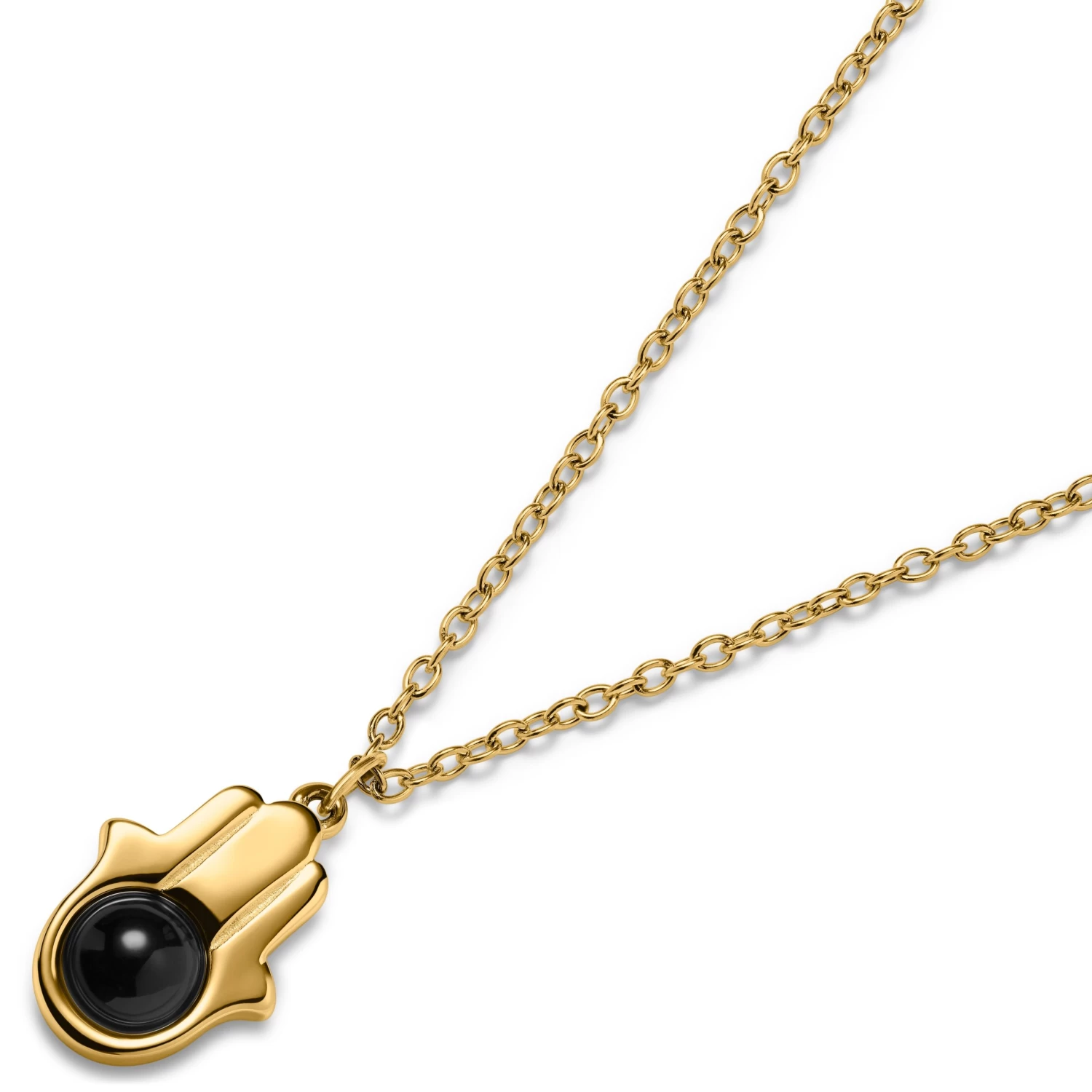 Unity | Gold-tone Hamsa Hand Necklace - Image 4