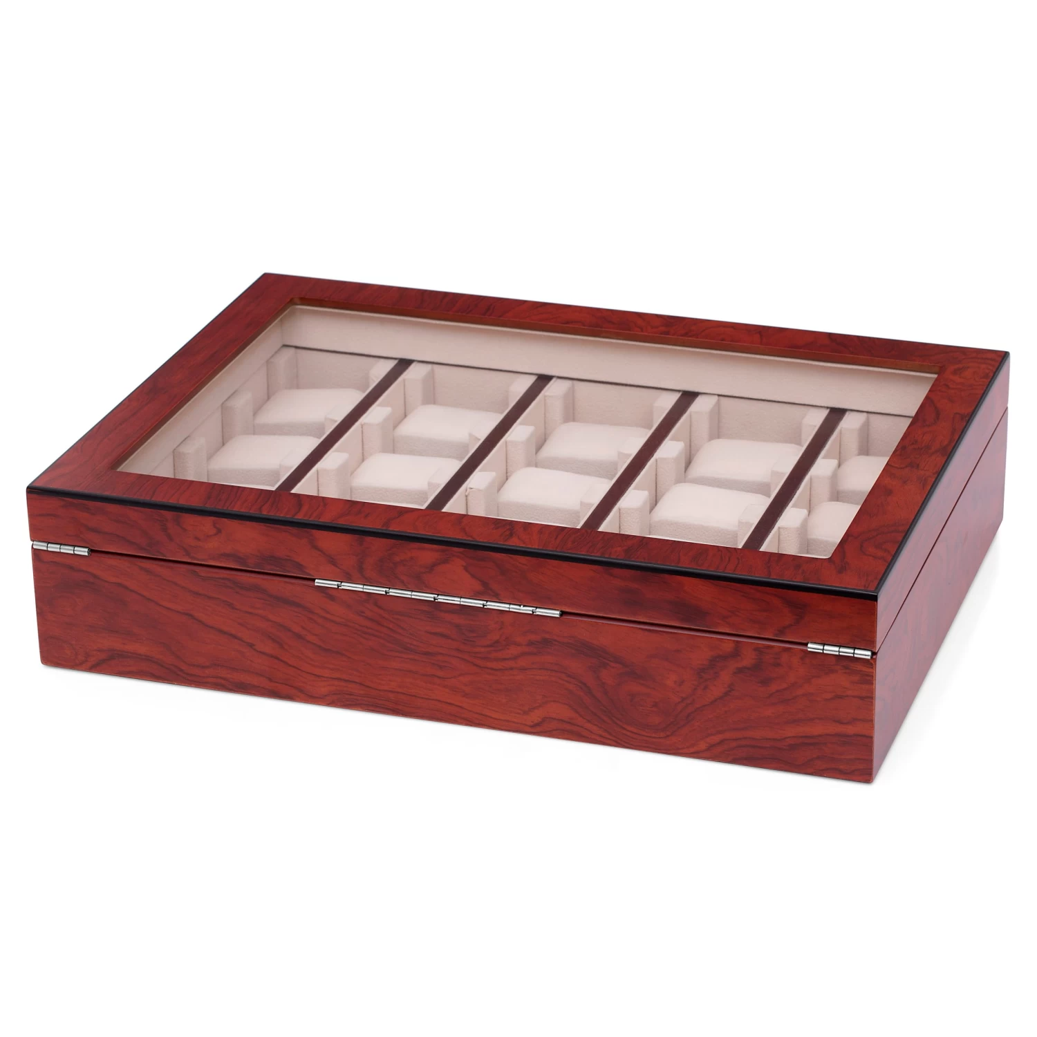 Bubinga Wood Watch Cabinet - 20 Watches - Image 5