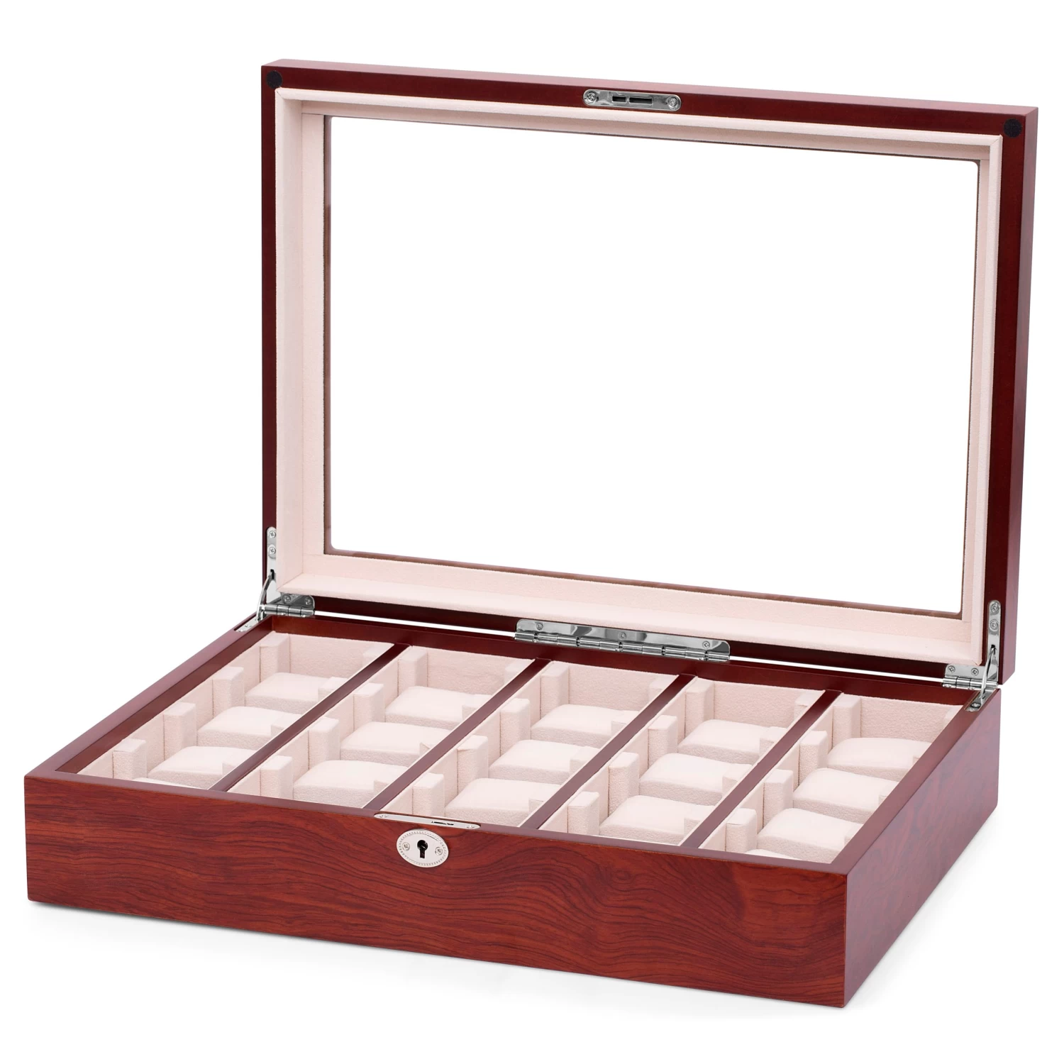 Bubinga Wood Watch Cabinet - 20 Watches - Image 2