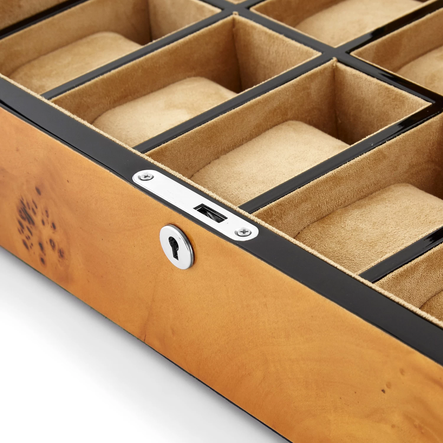 Compass Motif Wooden Watch Case - 12 Watches - Image 5