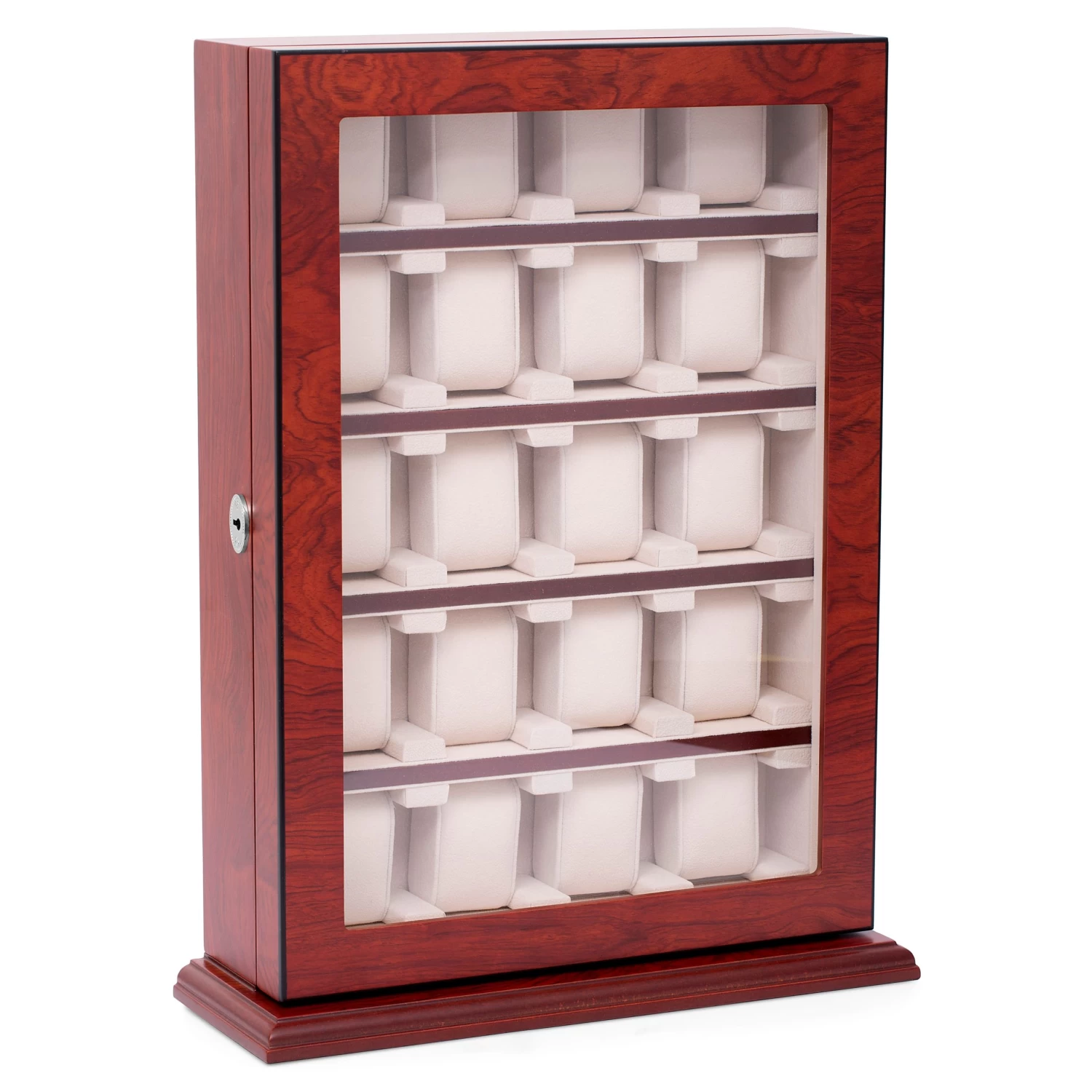 Bubinga Wood Watch Cabinet - 20 Watches - Image 3